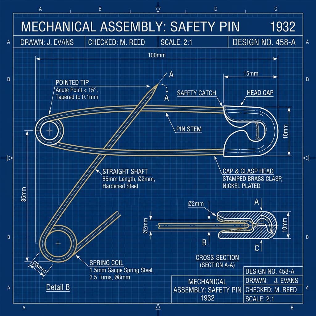 Safety Pin Technical Specifications