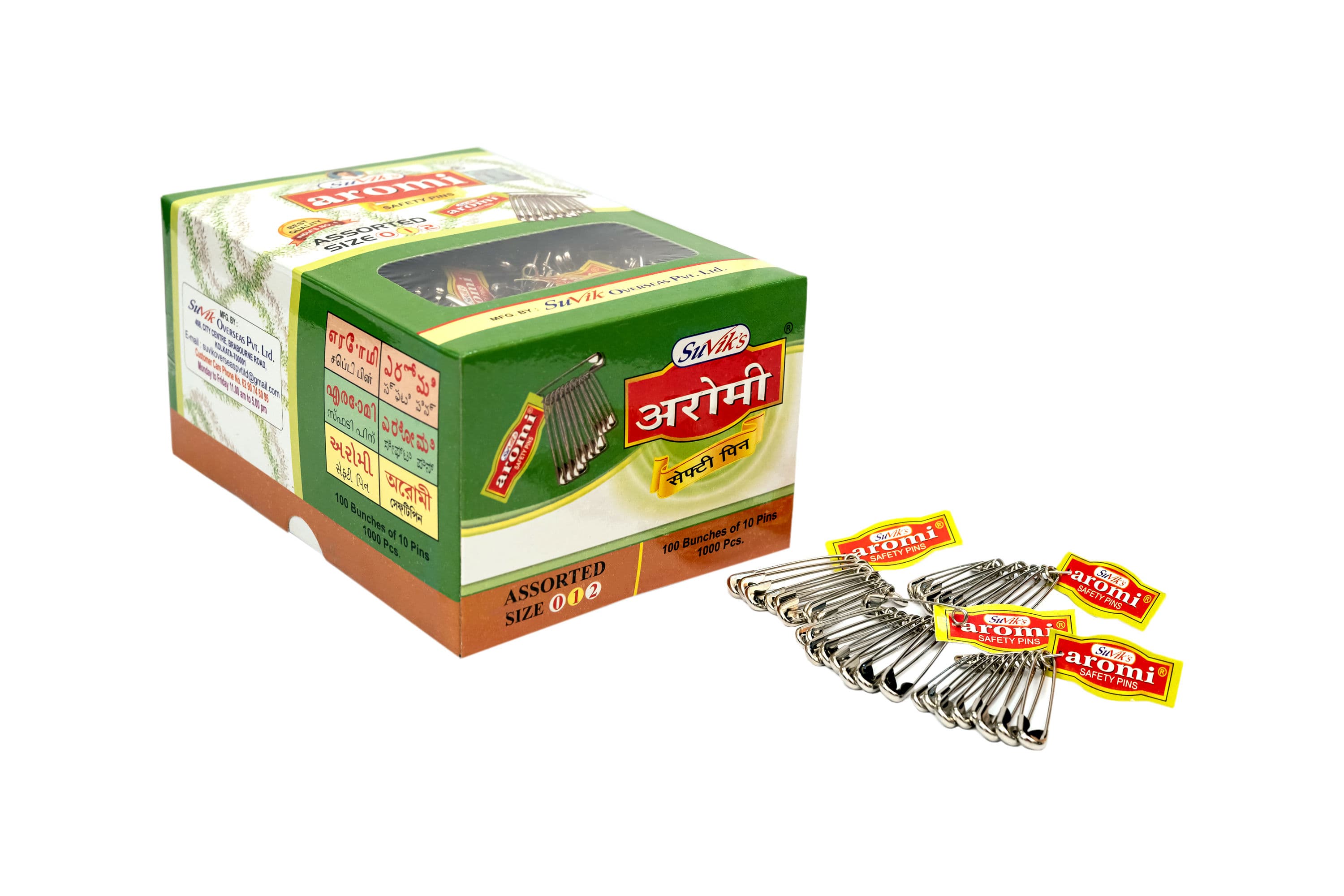 AROMI Safety Pins Assorted Size (Bunch)