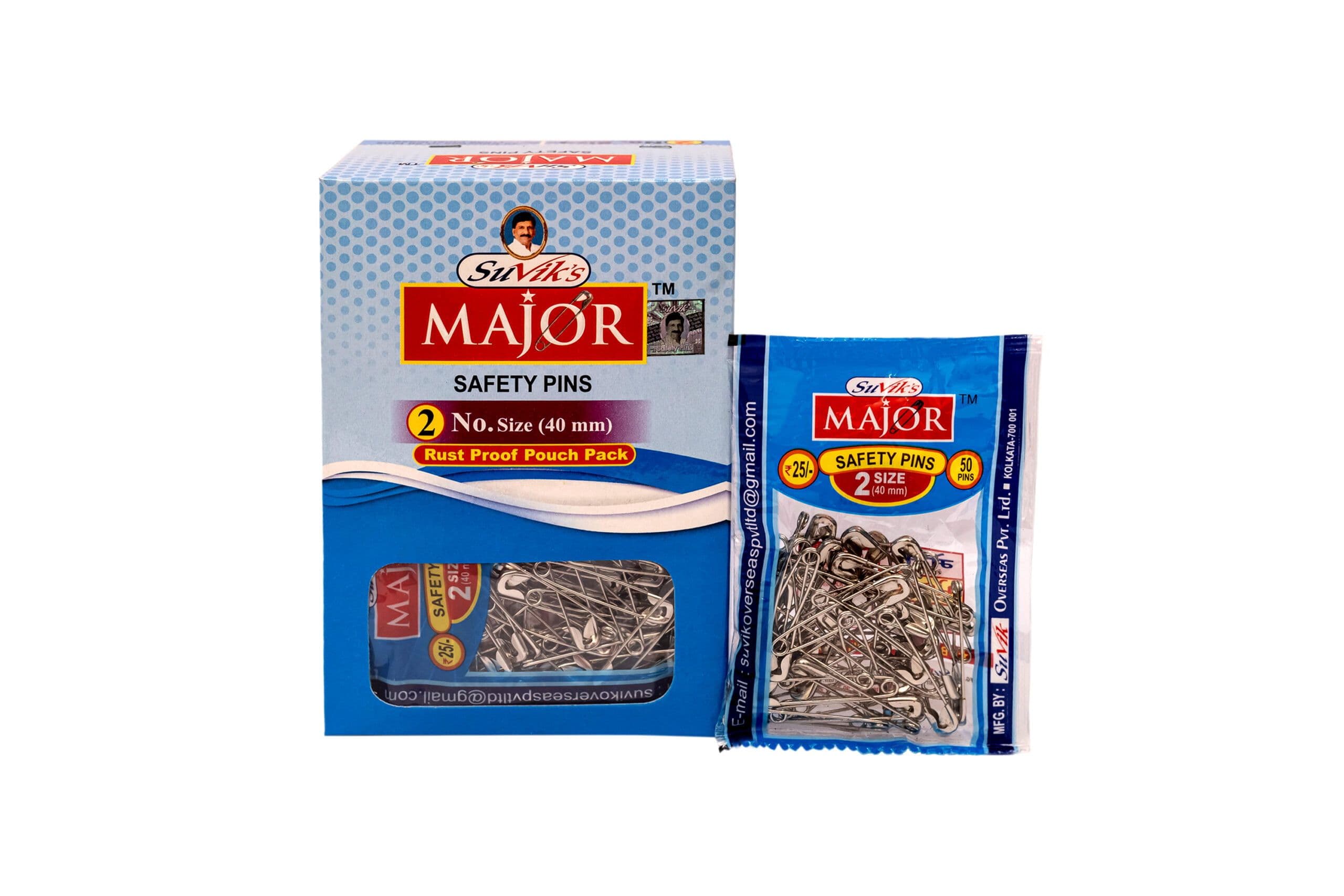MAJOR Safety Pins Size - 2 (20 Pouch)